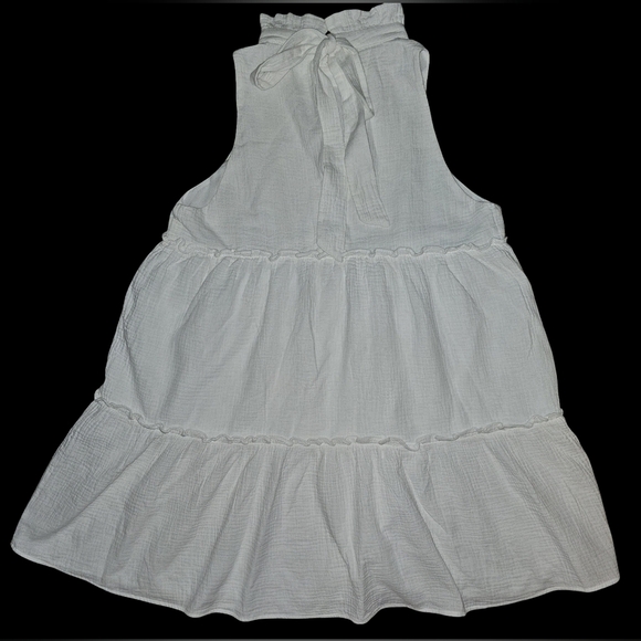 Tuckernuck Pomander Place Morgan White Ruffle Tiered Dress Cotton Lined Sz XL - Picture 7 of 15